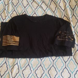 Grunt style plain black shirt.    Size XL